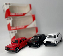 Машинка Die-Cast ВАЗ 2105 Жигули Белая 11см металл инерция  0714