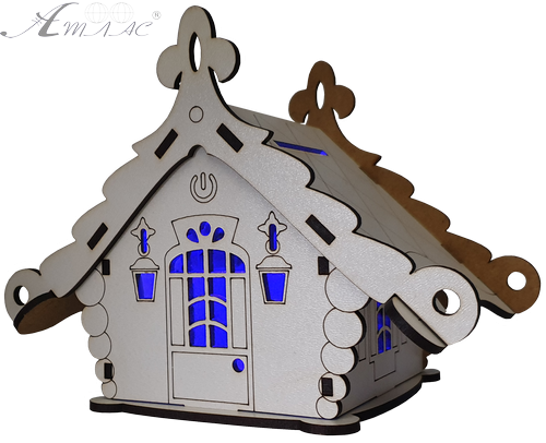 Домик с подсветкой № 5/1 Копилка, свет - Быстрое трехцветное переключение, сенсорный выключатель, МДФ AS-5510, Е-011 фото 2 Домик с подсветкой № 5/1 Копилка, свет - Быстрое трехцветное переключение, сенсорный выключатель, МДФ AS-5510, Е-011 фото 2