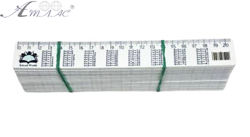 Лінійка 20 см біла + Табличка Множення пластик  11843 фото 2