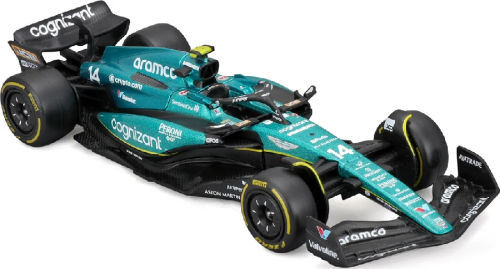 Машинка Bburago F1 Aston Martin AMR23 гоночный болид 13см  18-38090 фото 2