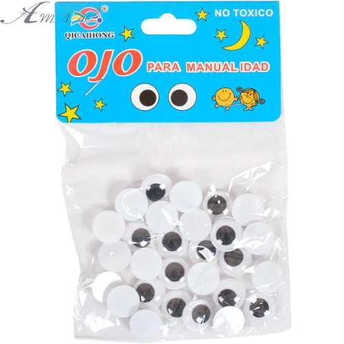 Игрушка Наклейки Глазки белая основа 1,2см  10808