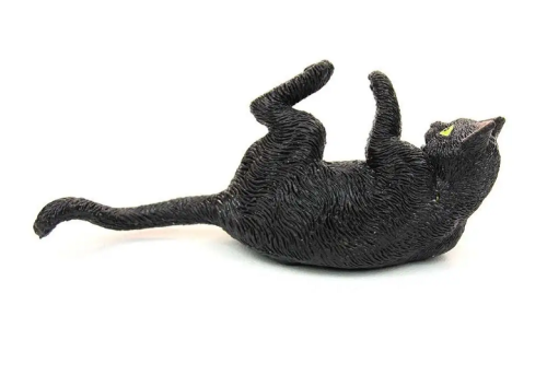 Игрушка силиконовая антистресс Кот черный 13 см  10795 фото 2