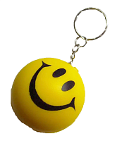 Брелок Смайл мягкий желтый 4 см  14925