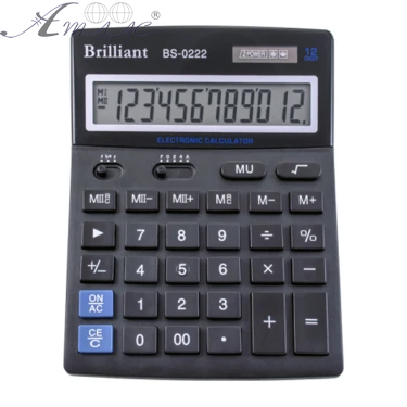 Калькулятор Brilliant BS-0222 настільний 12розр. 2 пам'яті 176 х 140мм