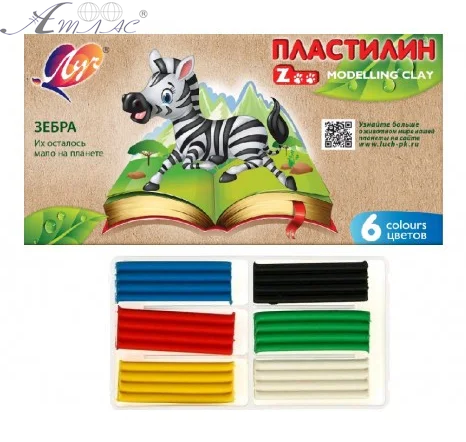 Пластилін Луч "Зоо Міні" 6 кольорів 30С1810-08