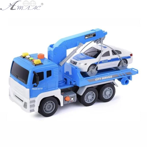 Іграшка Машинка Евакуатор та Поліція інерційна світло та звук 31 см  WY831B