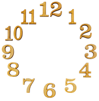 Цифры для часов арабские 12 шт высотой 10 см из фанеры AS-4862