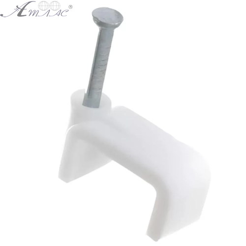 Скоба кабельная плоская  8мм Белая 100шт  11682