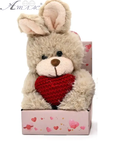 Игрушка Мягкая Зайка с сердцем 16 см С6309 Игрушка Мягкая Зайка с сердцем 16 см С6309
