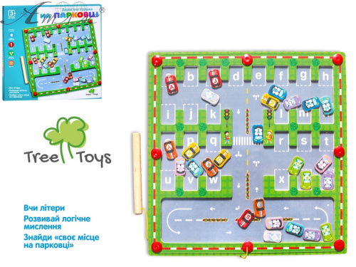 Іграшка Дерев'яна На Парковці Англійська Абетка  MD0830
