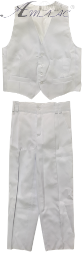 Комплект штани + жилет білі, р.3 14287