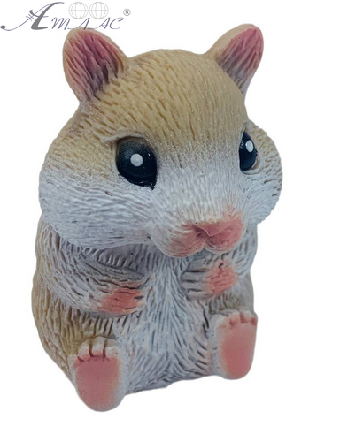 Іграшка Силіконова тягнучка хом'як Великий 8 см коричневий  05451 фото 2