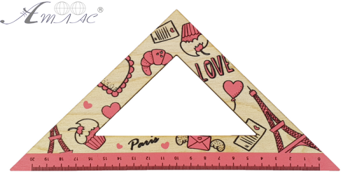 Трикутник ДЕРЕВ. 20см Рожевий Париж  AS-0671