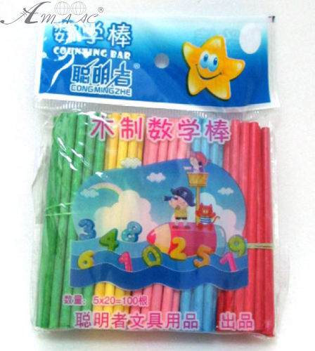 Палички рахункові в пакеті 100 штук 7,8см 1492 Палички рахункові в пакеті 100 штук 7,8см 1492