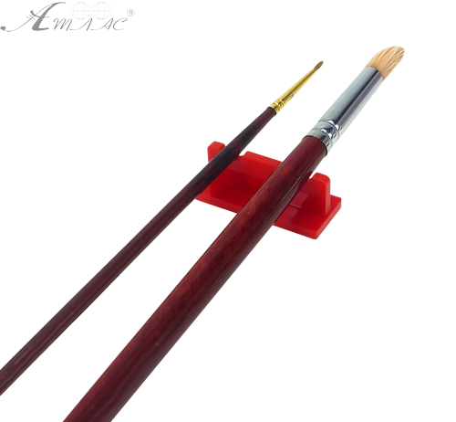 Підставка під два пензлика, Червоний пластик AS-0055 фото 2