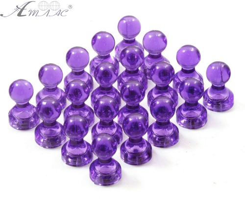 Магніт неодимимовий Пішак прозорий для дошки 16х11мм 1шт Фіолетовий  05300