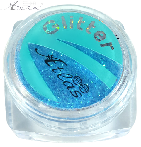 Блискітки (Гліттер) дрібні Флуоресцетні Атлас 2 гр - Блакитний AS-2391