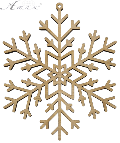 Фигурка фанерная - Снежинка тонкая, большая 10 см AS-4749, В-0249 фото 2 Фигурка фанерная - Снежинка тонкая, большая 10 см AS-4749, В-0249 фото 2