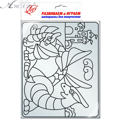 Трафарет Вітражний - рельєфний Дракончики 22С1406-08