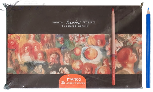 Карандаши цветные Marco Renoir 36 цвета Кедр в металлическом пенале FineArt-36TN 