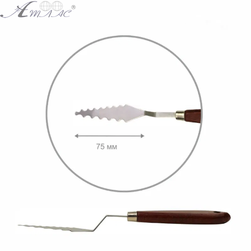 Мастихін DK ArtWork № 5 хвилястий двосторонній 7 см