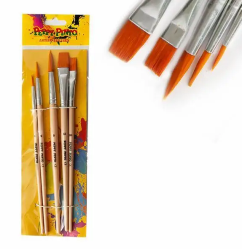 Набор кистей синтетических  5шт Peppy Pinto № 4,6,8,10   04096