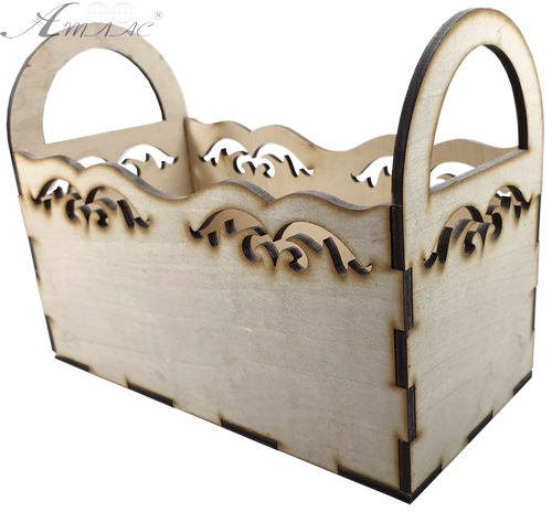 Короб для дрібниць із ручками 20 х 10 х 15 см AS-4253, F-0130