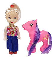 Игрушка Кукла с пони 10 см в кульке  07292