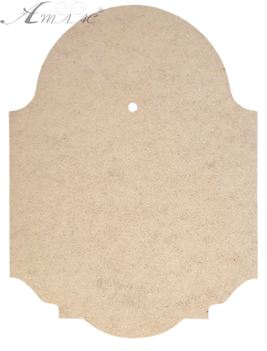 Основа для годинника з МДФ № 9 Фігурне з циферблатом зверху 25 x 33 см AS-6509, М-2009