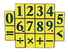 Фішки з Цифрами на магніті пластикові 16 шт 2 х 3 см  AS-0016 