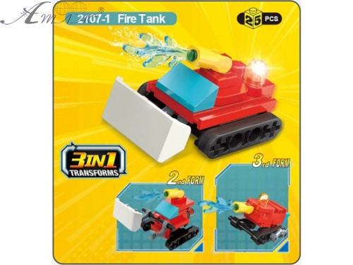 Конструктор Qman Пожежний танк 25 деталей 2107-1