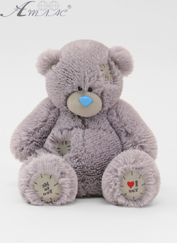 Іграшка М'яка Ведмедик з латками сірий 31 см  4/9