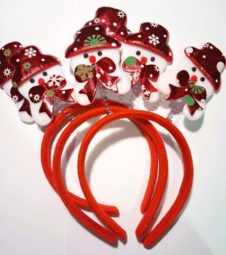 Обруч Новогодний со снеговиком  08500