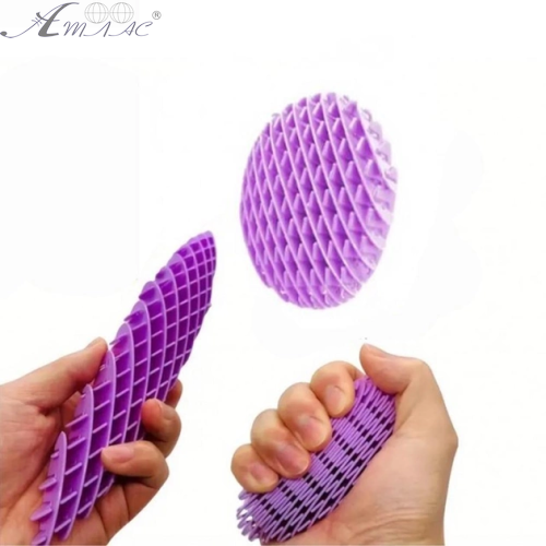 Іграшка Черв'як телескопічний Антистрес трансформер жовтий 22 см  13578 фото 2