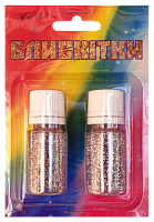 Блестки (Глиттер) Набор № 23 - 7 гр  ( 2 шт ) - Серебро Гол + Серебро AS-2223, А-993