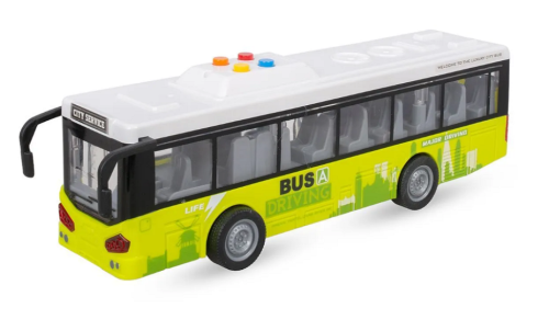 Игрушка Автобус Салатовый двери открываются свет звук 26 см  JS120 фото 3