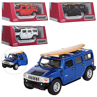 Машинка Kinsmart Hummer H2 SUV 2008 рік з дошкою Чорна  KT5337WS1