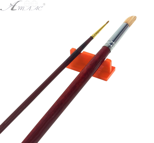 Подставка под две кисточки, оранжевый пластик AS-0062 фото 2