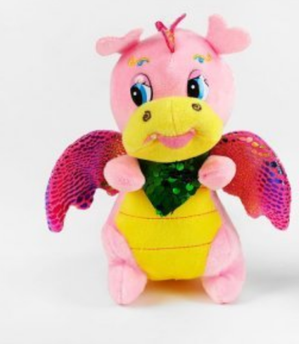 Игрушка Мягкая Дракончик  Розовый 20см  14074