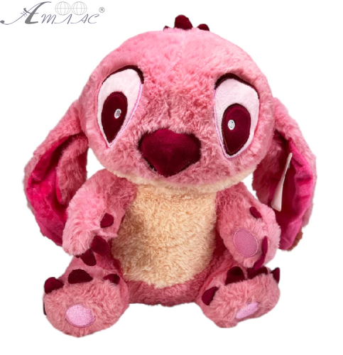 Іграшка м'яка Стич рожевий пухнастий 30 см  16119