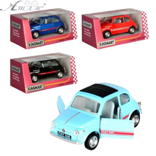 Машинка Kinsmart Fiat 500 інерційна метал  KT5004W