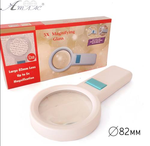 Лупа 88 мм х 5 раз с подсветкой черная ручка 383100 Лупа 88 мм х 5 раз с подсветкой черная ручка 383100