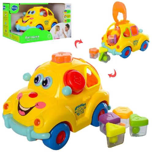 Игрушка Машина Музыкальная Автошка ездит сортер + свет + Укр звук  9170