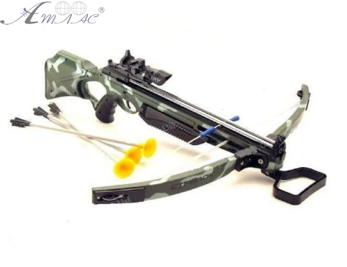 Іграшка Арбалет, 3 стріли, з лазерним прицілом 70см  М0005 фото 2