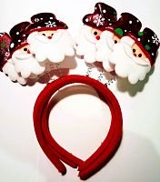 Обруч Новорічний зі Санто Клаусом  00744