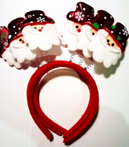 Обруч Новогодний с Санто Клаусом  00744