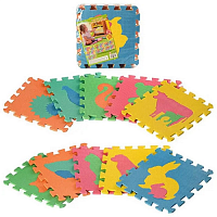 Игрушка Коврик Пазлы мягкий Животные 10шт - 29*29см  2738