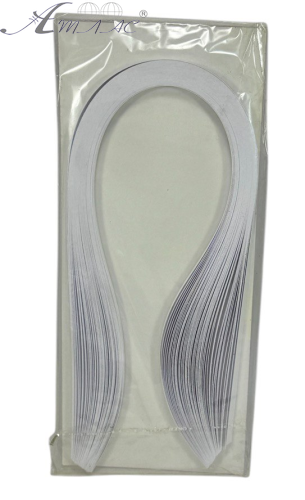 Бумага для Квиллинга  Белая  5мм 50полос 42см  00967 фото 2