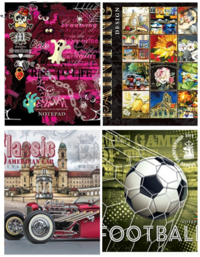 Блокнот МД 200 х 200 #  60 л м'яка обкладинка, мікс Бл-200*200-60-Тк-Кл-150*