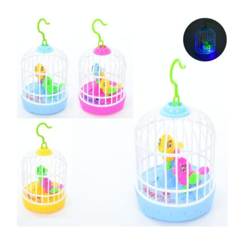 Игрушка Клетка с птичками звук 13 см  в пакете  8190-1 фото 2